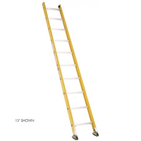 Bauer Ladder Straight Ladder, Fiberglass, 300 lb Load Capacity 33012
